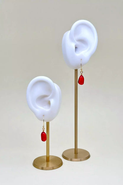 Pomegranate Arils Earrings for Women ,  Handmade resin earrings,  Wearable Artwork by ioArtStudio