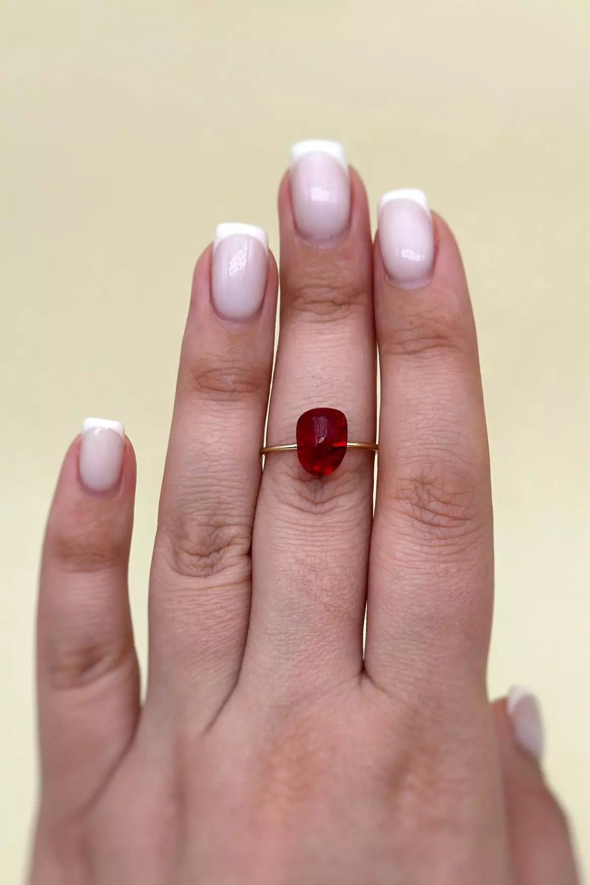 Pomegranate Rings Set featuring one ring with a pomegranate seed and another with a whole pomegranate by ioArtStudio